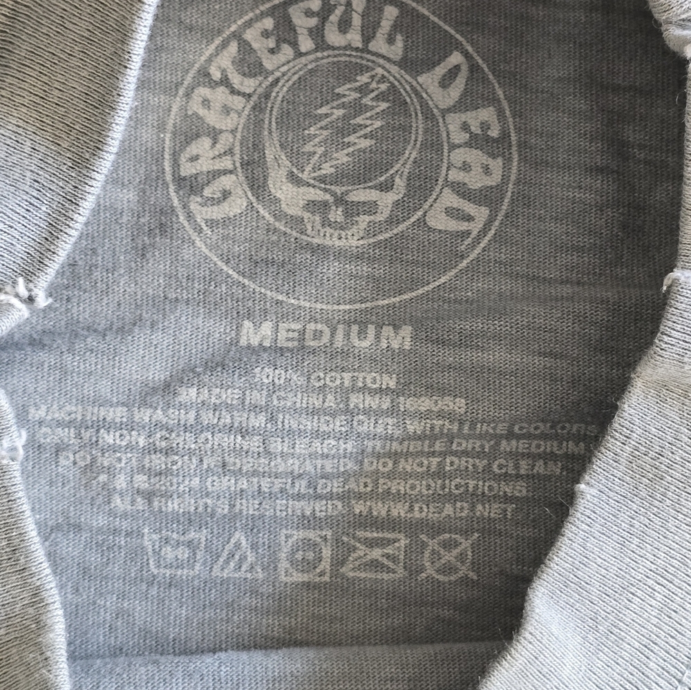 Grateful Dead Dancing Bear Oversized T-Shirt Distressed Unisex M - Picture 7 of 7